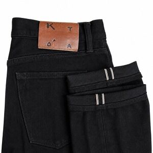 Hiroshi Kato Pen Slim Selvedge Denim Jeans Mens 30x32 Blue Black Raw Wash USA